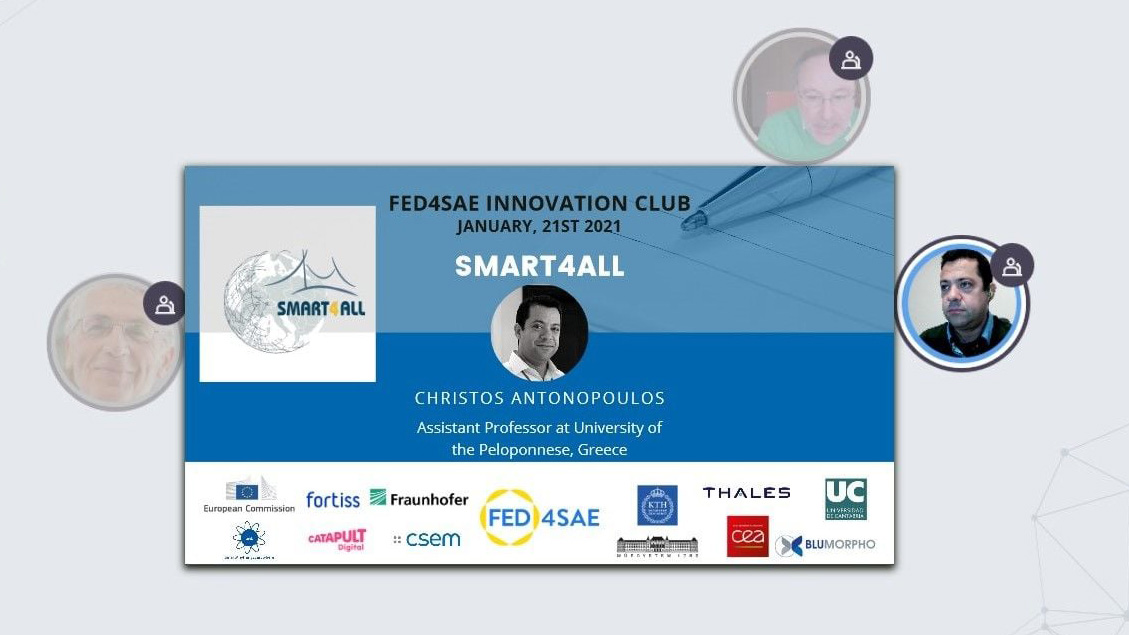 Presentation of SMART4ALL in the official launch of FED 4 SAE Innovation Club
