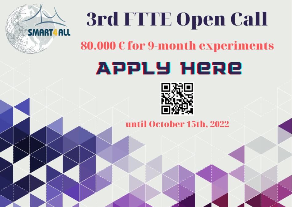 3rd Open Call for Focused Technology Transfer Experiments