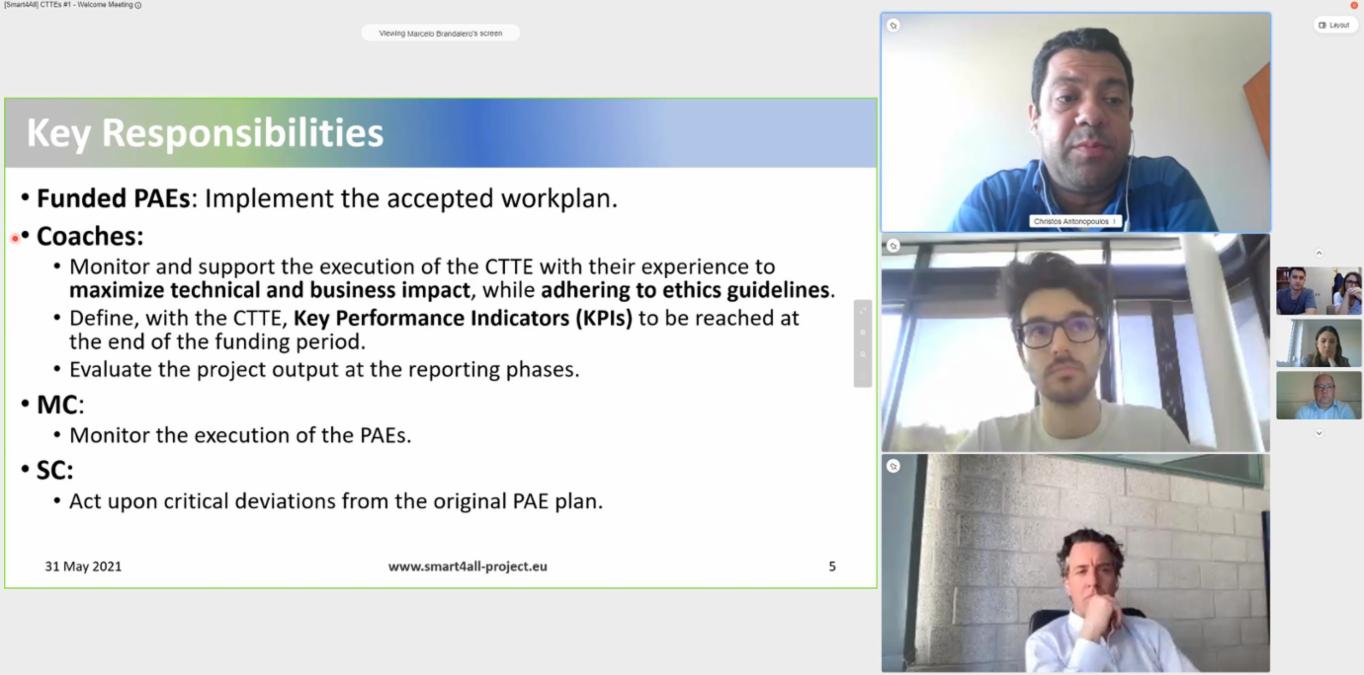 1st CTTE welcome meeting – Monday 31st of May, 2021