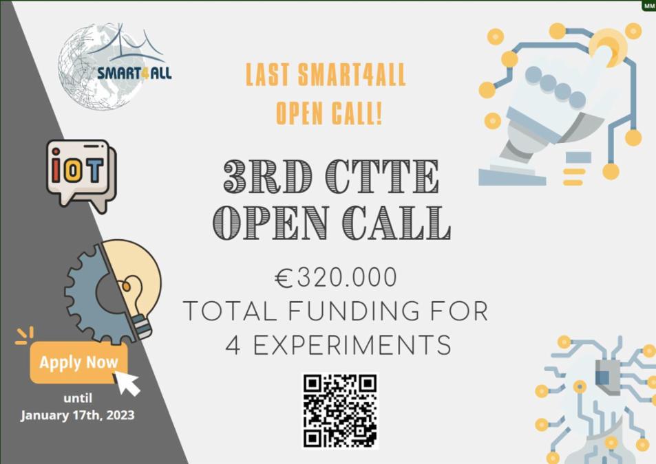3rd Open Call for Cross-Domain Technology Transfer Experiments – Last SMART4ALL Open Call!